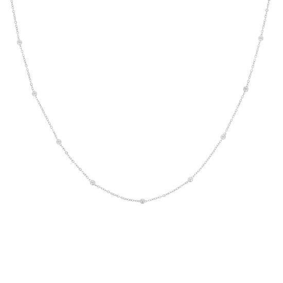 OOZOO Jewellery - zilverkleurige ketting met bolletjes - SN-2000