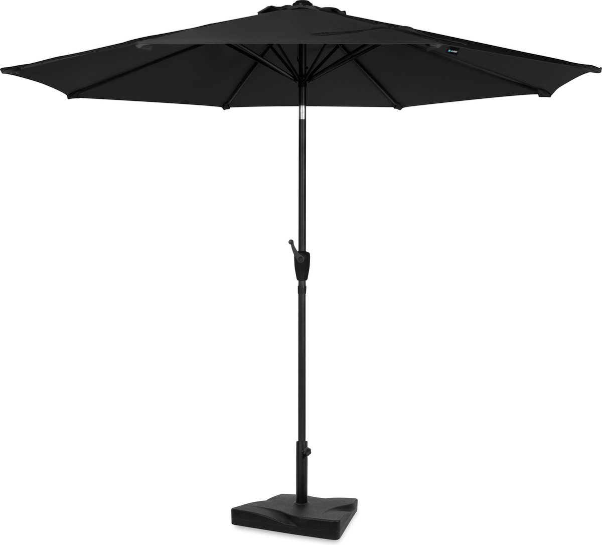 Bol.com VONROC Premium Stokparasol Recanati Ø300cm – Incl. parasolvoet & beschermhoes - Ronde parasol - Kantelbaar – UV werend d... aanbieding