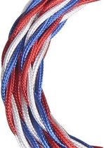 Bailey stoffen kabel gedraaid 3-aderig blauw/wit/rood 3m