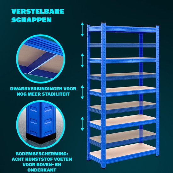 Rack de stockage en métal jusqu'à 875 kg bleu