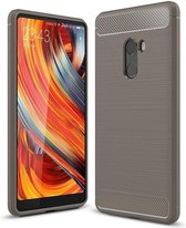 Xiaomi Mi mix 2 - Geborstelde TPU Cover - Grijs