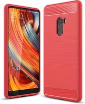 Xiaomi Mi mix 2 - Geborstelde TPU Cover - Rood