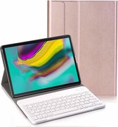 Samsung Galaxy Tab S5e Case - Bluetooth toetsenbord hoes - QWERTY layout - Magneetsluiting - Sleep/Wake-up functie - Rosé-Goud