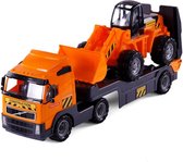 Polesie Volvo Vrachtwagen met Bulldozer Oranje/Zwart