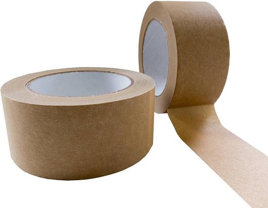 Milieuvriendelijke tape bruin ECO papier 50mmx50mtr | bol.com