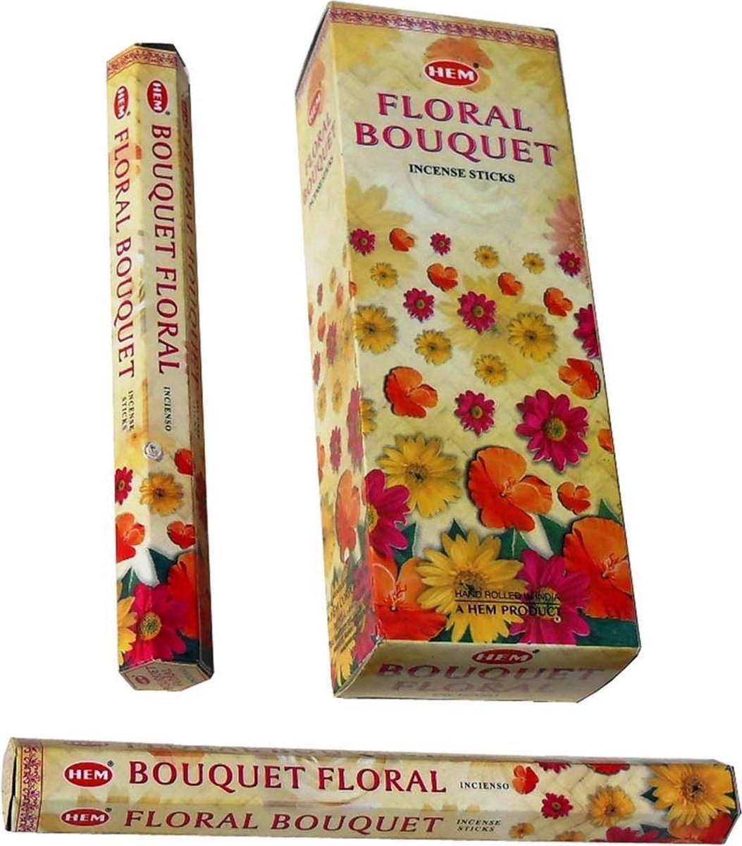 HEM Wierook - Floral Bouquet- Slof (6 pakjes/120 stokjes)