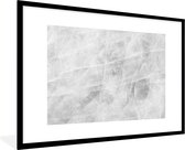 Fotolijst incl. Poster - Marmer - Steen - Wit - Luxe - Marmerlook - 90x60 cm - Posterlijst