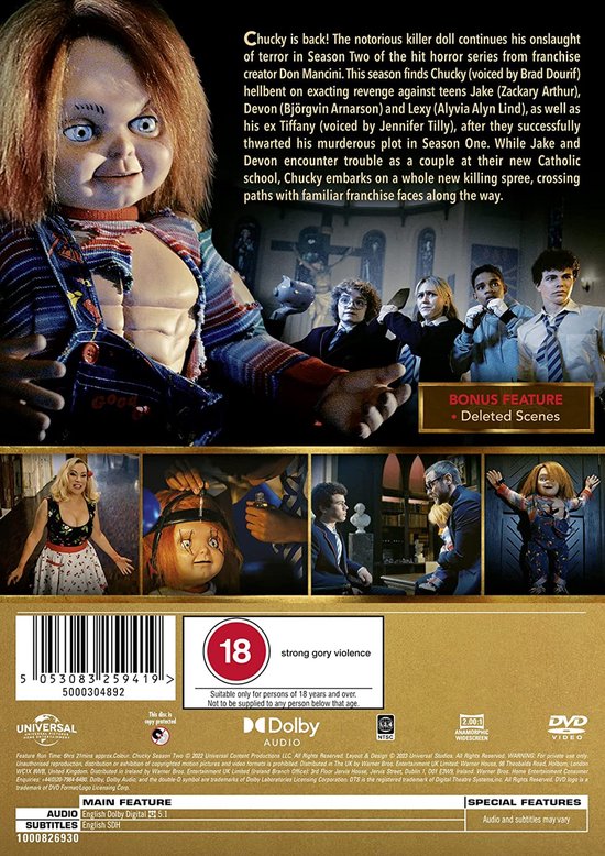 Chucky Seizoen 2 - DVD - Import zonder NL OT (DVD), Zackary Arthur