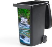 Container sticker Waterval - Bomen - Natuur - Water - Jungle - 44x98 cm - Kliko sticker