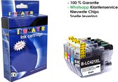 Inkmaster premium Cartridges Set van 4 cartridges Multipack voor Brother LC-421 XL BK ,M , C , Y voor DCP J1050DW Brother DCP J1140DW Brother DCP J1800DW Brother MFC J1010DW