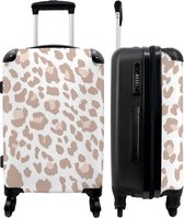 NoBoringSuitcases.com - Koffer dames panter print - Reiskoffer met 4 wielen large - Trolley op wieltjes 60 liter - Rolkoffer groot vrouwen - Ruimbagage valies 20kg - Valiezen voor volwassenen - Suitcase medium - Grote bagagekoffer - Origineel cadeau