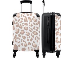 NoBoringSuitcases.com - Koffer dames panter print - Reiskoffer met 4 wielen large - Trolley op wieltjes 60 liter - Rolkoffer groot vrouwen - Ruimbagage valies 20kg - Valiezen voor volwassenen - Suitcase medium - Grote bagagekoffer - Origineel cadeau