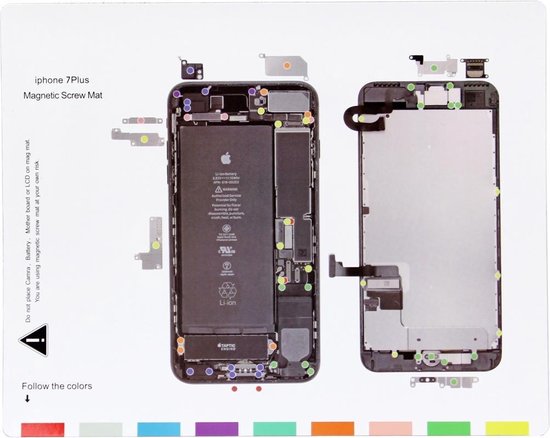 Faites attention au type !! Tapis de vis magnétiques pour iPhone 7 Plus  Taille: 24,5... | bol