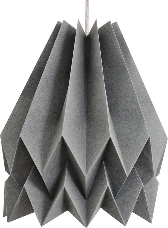 Orikomi Origami lampenkap - Papier - Ø 45 cm - Antraciet | bol.com