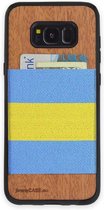 JimmyCASE Samsung Galaxy S8 Wallet Case Blue Gold Stripe