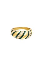 Ring -statement swirl- Green -18-yehwang