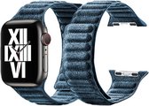 Alcanside Alcantara Bandje Geschikt voor Apple Watch Series 6 (44mm) - Space Grey