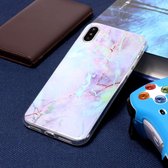 Kleur vergulde Marble TPU Case voor iPhone XS Max