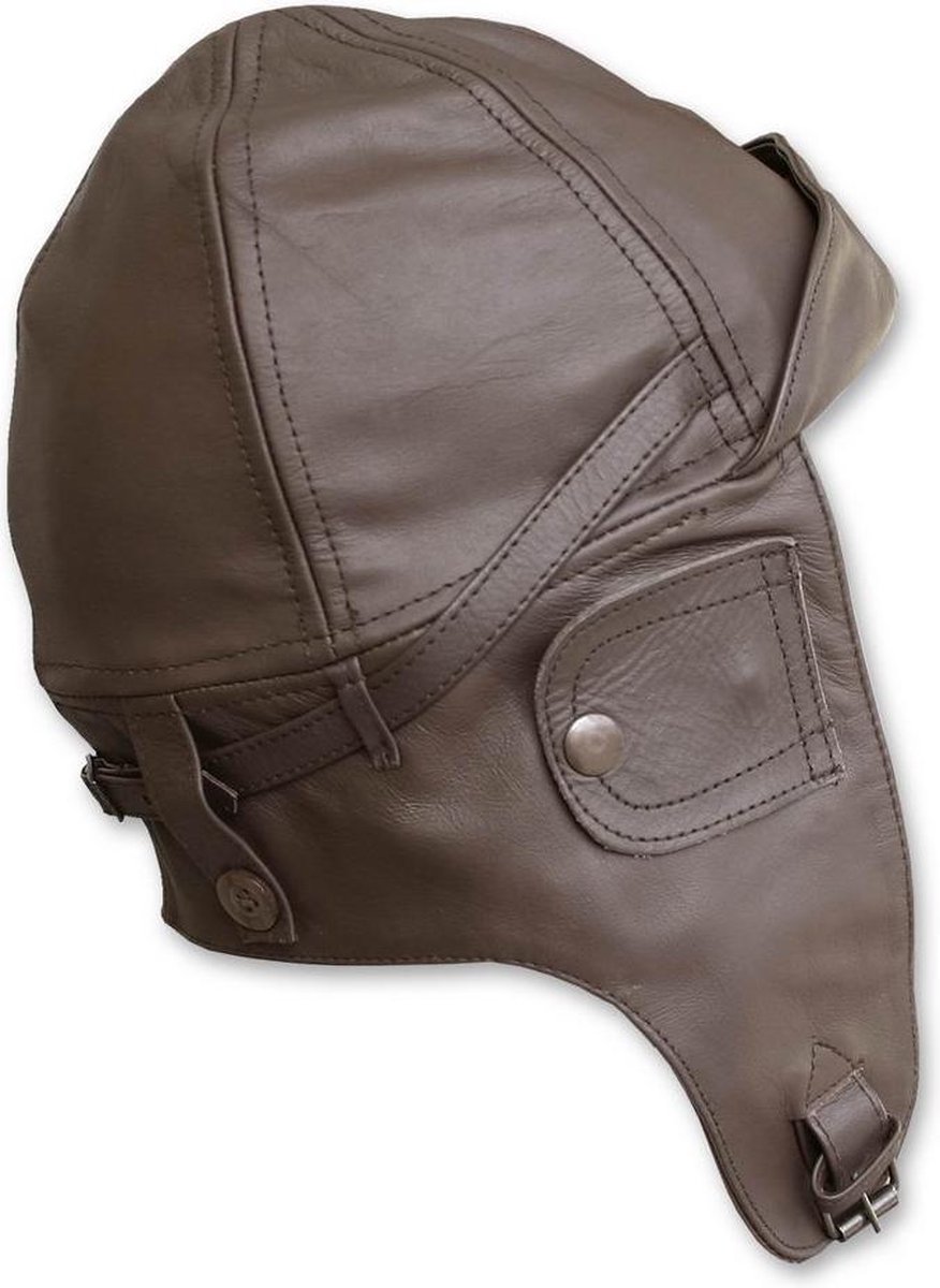 Vliegeniers cap leder bruin