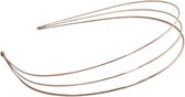 Fijne metalen gouden haarband met 3 spiralen/ringen - Diadeem - Hoofdband