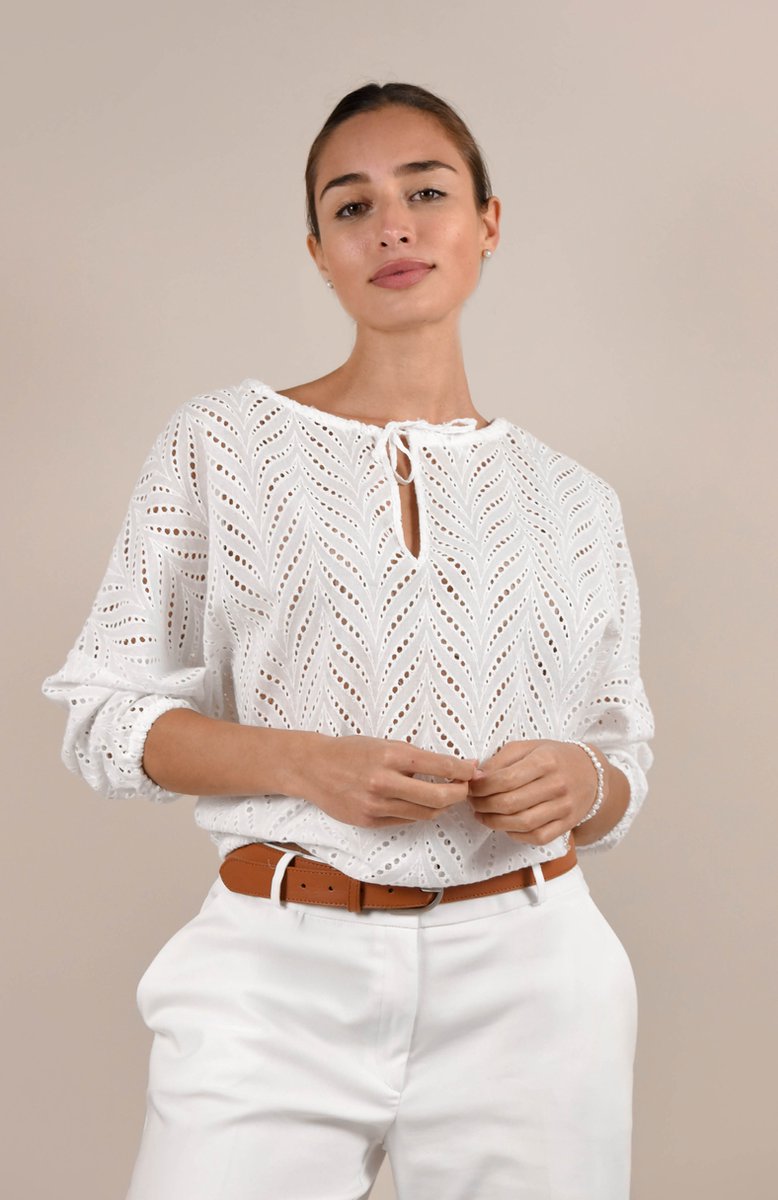 Wearable Stories Blouse Lily Wit - Maat 42