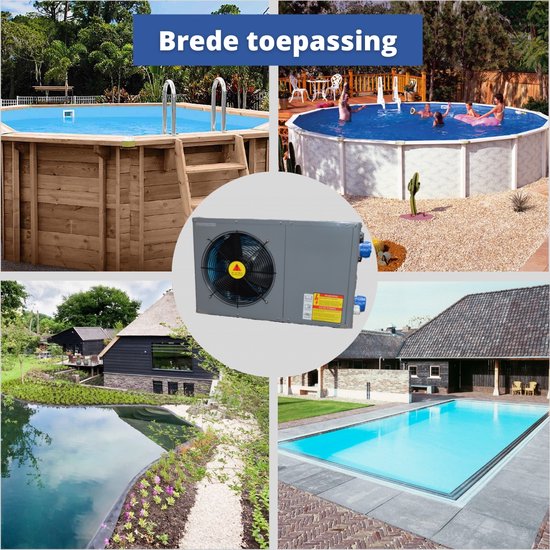 Arebos Warmtepomp voor Zwembaden tot 9000 L waterinhoud