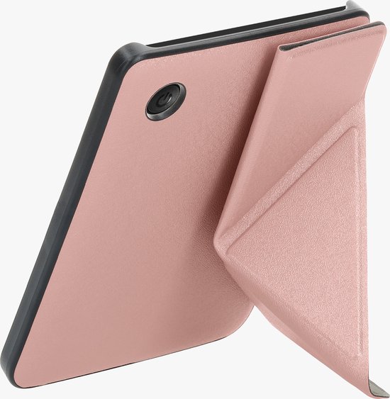 kwmobile e-reader hoesje geschikt voor Kobo Clara 2E hoes - Ereader flip case met standaard - E reader cover van kunstleer - In roségoud van Merkloos — afbeelding 3