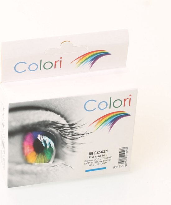 Cartouche d'encre de marque privée Colori adaptée à Brother LC421C Cyan DCP-J1050DW DCP-J1140DW MFC-J1010DW