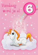Depesche - Kinderkaart met de tekst "6 - Vandaag word je al 6" - mot. 011