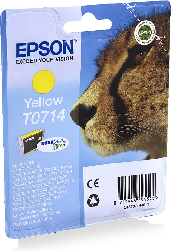 Epson T071 - Inktcartridge / Geel