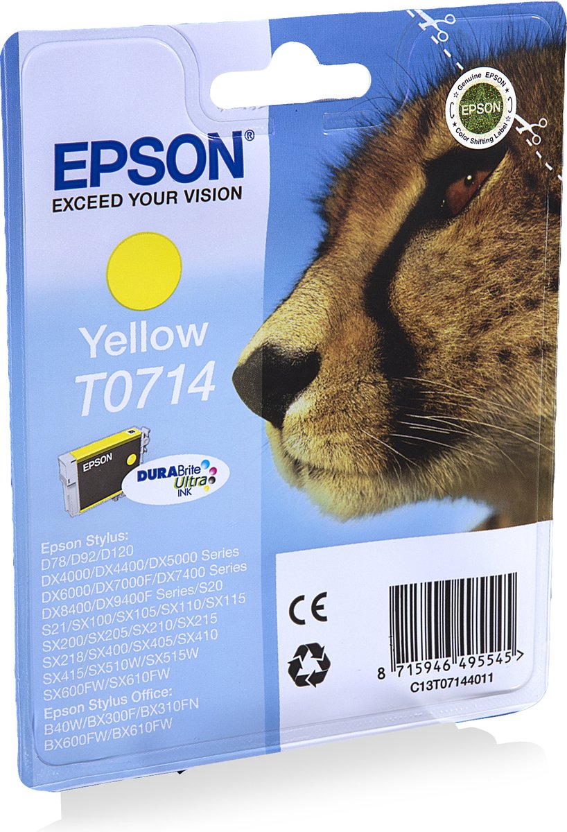 Epson T071 - Inktcartridge / Geel