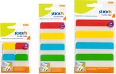 Stick'n Bladwijzer - index tabs - 3 pack, 4 traditionele kleuren, 128 sticky tabs