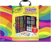 Crayola inspirerende kunstkoffer potloden stiften papier 140 stuks party pack