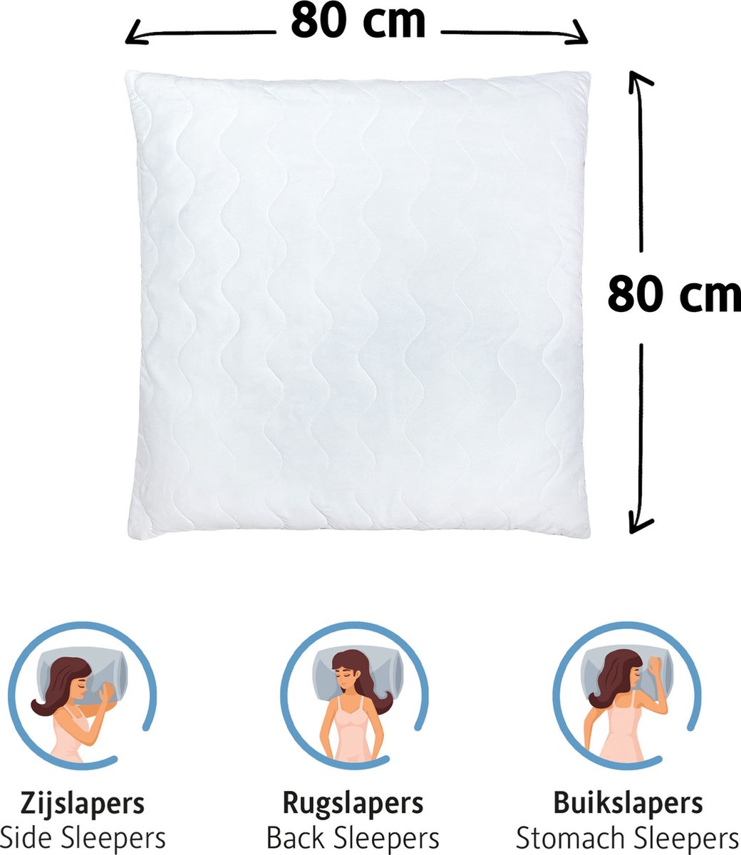Komfortec Hoofdkussen 80x80 cm (2 stuks set), Hotelkwaliteit