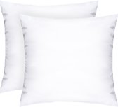 Oreiller Komfortec 80x80 cm (ensemble de 2 pièces), oreiller de couchage de qualité hôtelière, oreiller chambre à coucher, lavable, ergonomique (Wit)