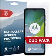 Rosso Screen Protector Ultra Clear Duo Pack Geschikt voor Motorola Moto E13 | TPU Folie | Case Friendly | 2 Stuks