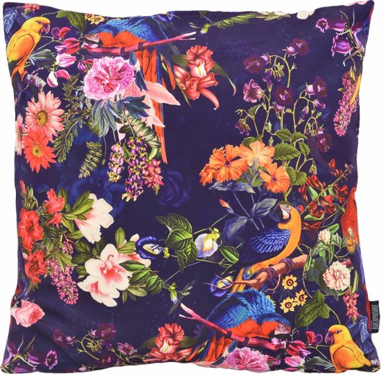 Sierkussen Fleurs de Papagayo | 45 x 45 cm | Coton / Polyester