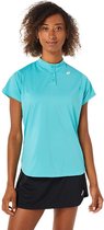 Asics Club Tennis Polo W, Dames Shirt (Maat M) Blauw - Cyan