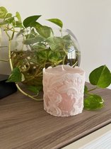 SilverNile Goods - Scented Pillar Candle - Small Pillar Candle with Farnese Lace - 1 Rose  Scented Candle to make Your Surroundings Aromatic & Pleasant - Gift for Loved Ones
