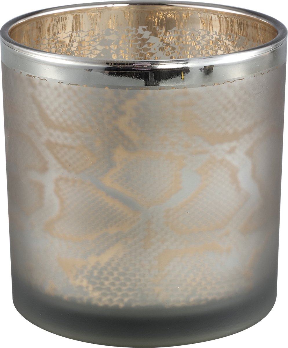 PTMD COLLECTION PTMD Windlicht Rinaldo - 15x15x15 cm - Glas - Bruin