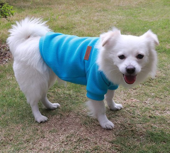 Hjyokuso Hondentrui, fleece vest, trui, stretch sweatshirt, warme en lichte trui, pyjama, hondenjas, herfst en winter, koud weer, puppykleding voor kleine, middelgrote, grote honden (blauw, XL