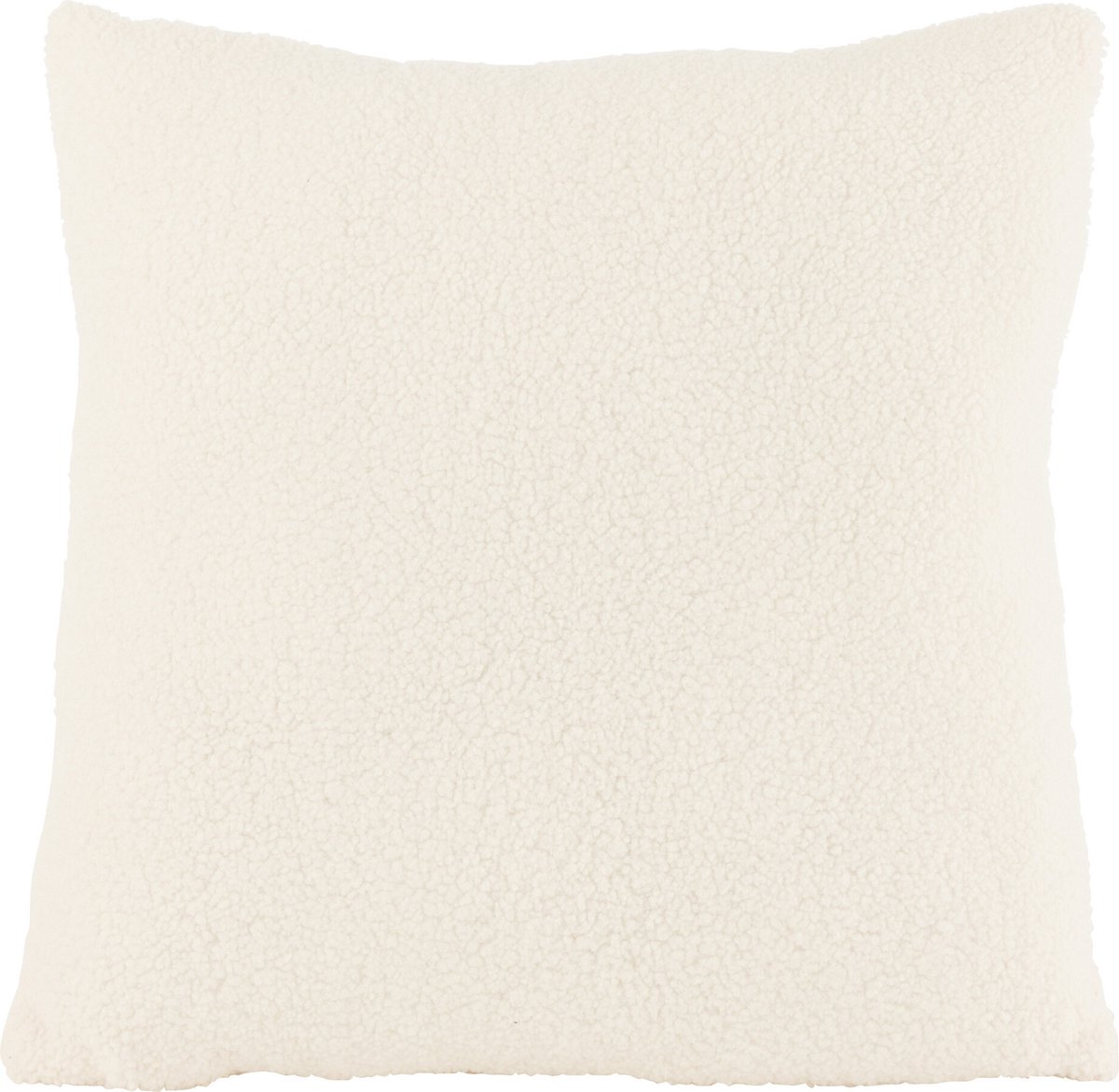 J-Line kussen Teddy - polyester - wit