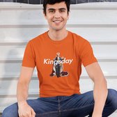 Oranje Koningsdag T-shirt - MAAT L - Heren Pasvorm - Willem Alexander Kingsday