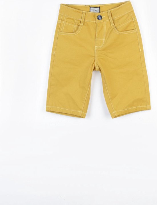 Mosterd kleurige driekwart broek voor jongens - 7/8 jaar (125-135cm)