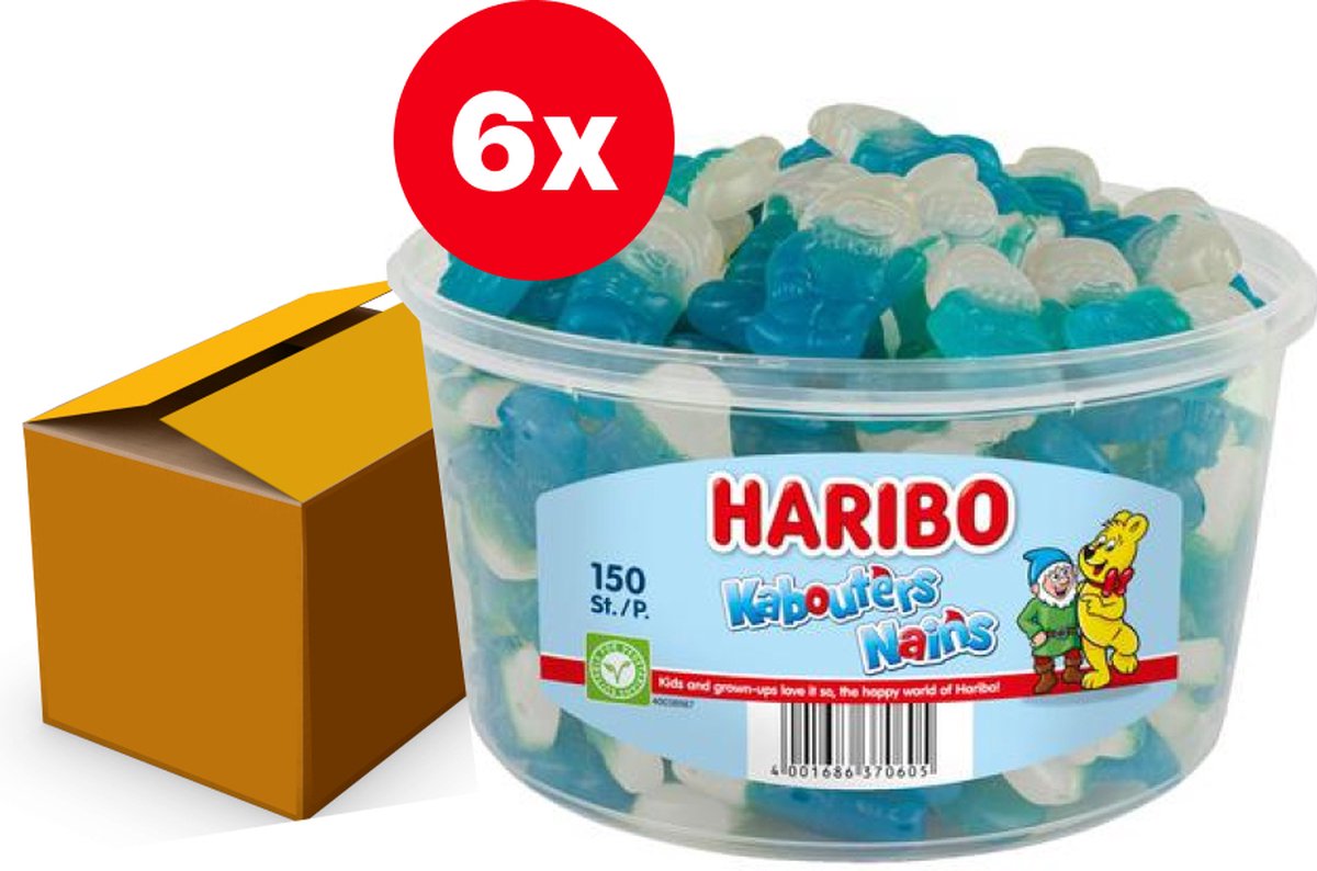 Haribo Fruitgom kabouters, 6 x 1,35 kg, silo 150 stuks