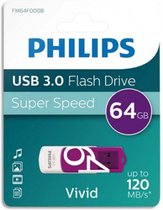 Philips Clé USB FM64FD00B 64 Go - Clé USB Vivid / Blanc