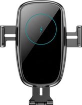 Support Téléphone Chargeur Sans Fil avec Capteur et LED - Chargeur Voiture Qi 15W - Rotatif à 360 ° - Support Voiture Sans Fil - Détection Automatique de Téléphone