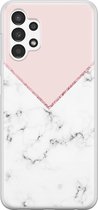 Leuke Telefoonhoesjes - Hoesje geschikt voor Samsung Galaxy A13 4G - Marmer roze grijs - Soft case - TPU - Marmer - Roze