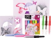 Crea Kids Spray Pens - 6 pièces - Spray Pen - Spray Pen - Blow Pen - Blaasstfiten - Special Effect Marqueurs - Crafts - Crafts With Pistolets Effect - Diy - Crafts Enfants - Drawing - Colors - Filles - Garçons - Gift Tip