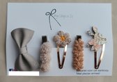 Haaraccessoires voor meisjes stevige spelden clipjes voordeelset cadeautip uniek cadeau handgemaakt